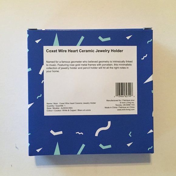 imm Living Coxet Wire Heart Ceramic Jewelry Holder - Picture 2 of 8